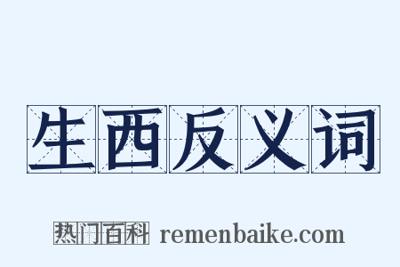 生西反义词是什么意思的图片